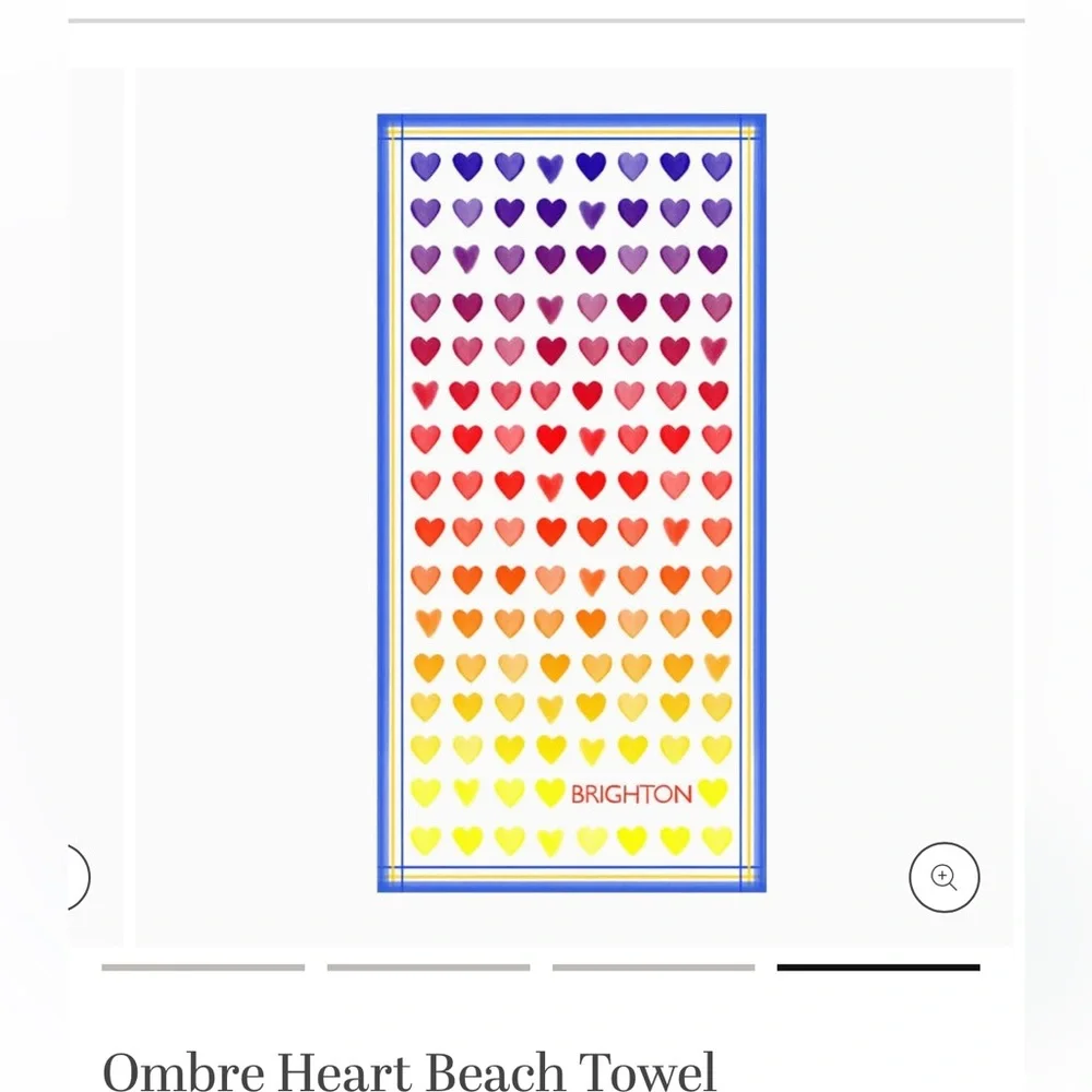 Brighton Ombré Heart Beach Towel